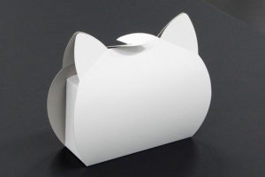 ネコ型N式箱パッケージ印刷