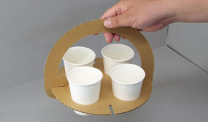 紙製ドリンクトレイ